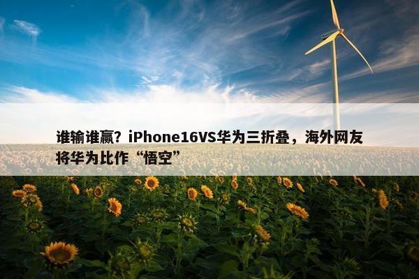 谁输谁赢？iPhone16VS华为三折叠，海外网友将华为比作“悟空”