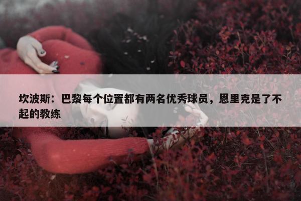 坎波斯：巴黎每个位置都有两名优秀球员，恩里克是了不起的教练