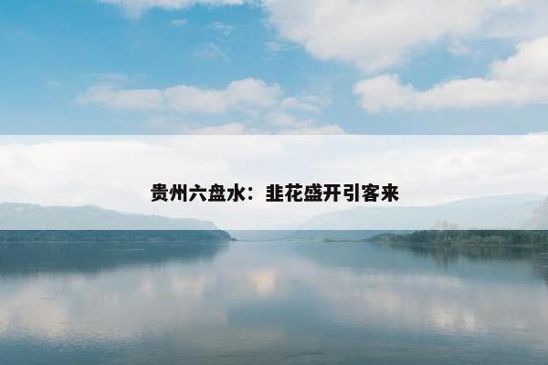 贵州六盘水：韭花盛开引客来