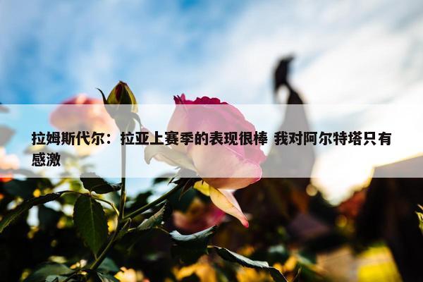 拉姆斯代尔：拉亚上赛季的表现很棒 我对阿尔特塔只有感激