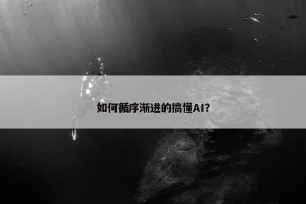 如何循序渐进的搞懂AI？