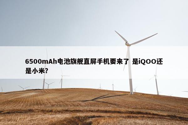 6500mAh电池旗舰直屏手机要来了 是iQOO还是小米？