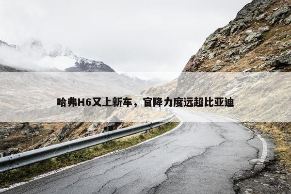 哈弗H6又上新车，官降力度远超比亚迪