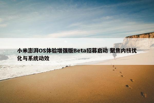 小米澎湃OS体验增强版Beta招募启动 聚焦内核优化与系统动效