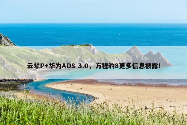 云辇P+华为ADS 3.0，方程豹8更多信息披露！