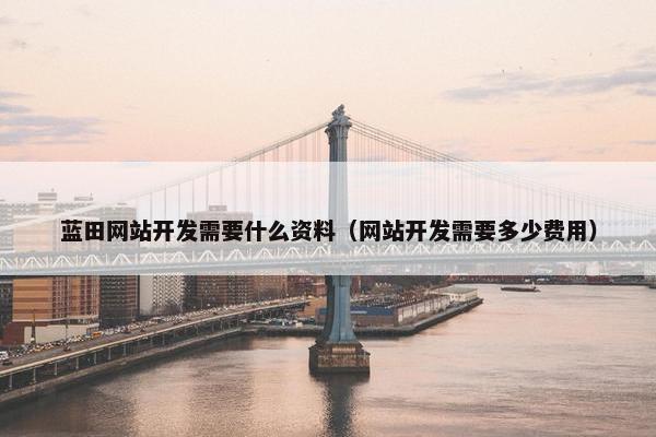 蓝田网站开发需要什么资料（网站开发需要多少费用）