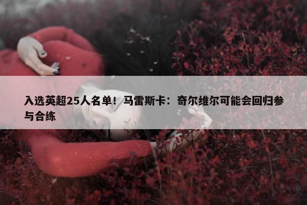 入选英超25人名单！马雷斯卡：奇尔维尔可能会回归参与合练