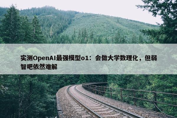 实测OpenAI最强模型o1：会做大学数理化，但弱智吧依然难解