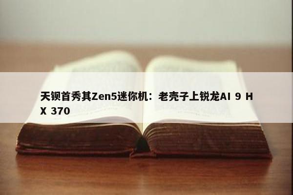 天钡首秀其Zen5迷你机：老壳子上锐龙AI 9 HX 370