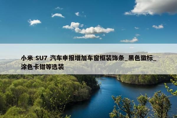 小米 SU7 汽车申报增加车窗框装饰条_黑色徽标_涂色卡钳等选装