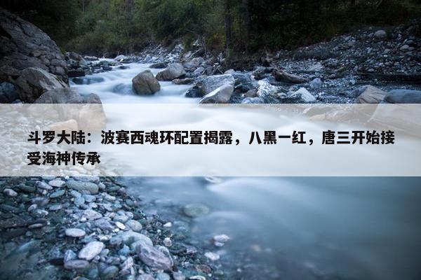 斗罗大陆：波赛西魂环配置揭露，八黑一红，唐三开始接受海神传承