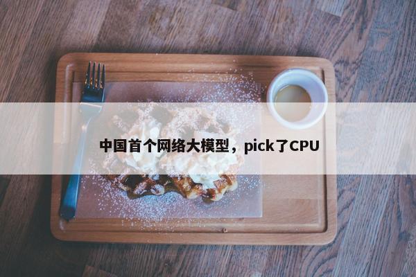 中国首个网络大模型，pick了CPU