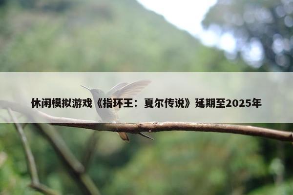 休闲模拟游戏《指环王：夏尔传说》延期至2025年