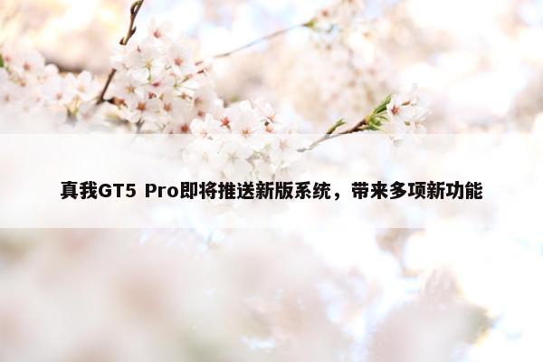 真我GT5 Pro即将推送新版系统，带来多项新功能