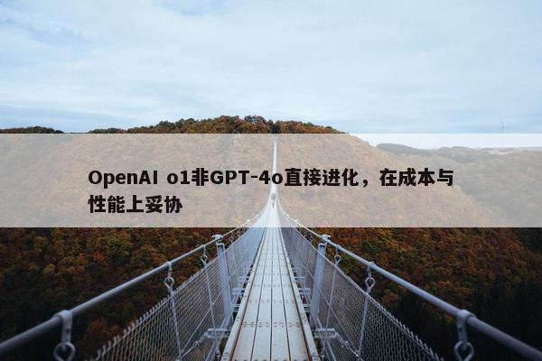 OpenAI o1非GPT-4o直接进化，在成本与性能上妥协