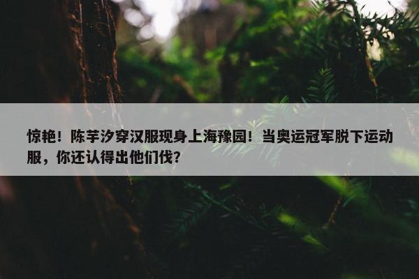 惊艳！陈芋汐穿汉服现身上海豫园！当奥运冠军脱下运动服，你还认得出他们伐？