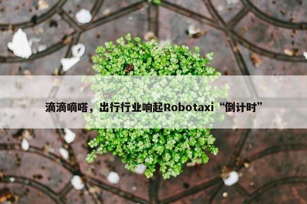 滴滴嘀嗒，出行行业响起Robotaxi“倒计时”