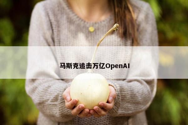 马斯克追击万亿OpenAI