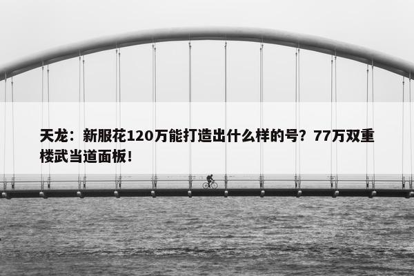 天龙：新服花120万能打造出什么样的号？77万双重楼武当道面板！