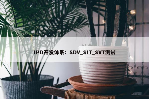 IPD开发体系：SDV_SIT_SVT测试