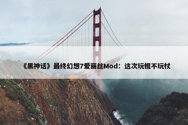 《黑神话》最终幻想7爱丽丝Mod：这次玩棍不玩杖