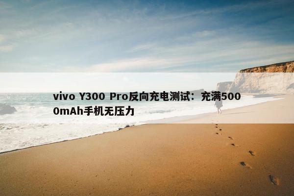 vivo Y300 Pro反向充电测试：充满5000mAh手机无压力