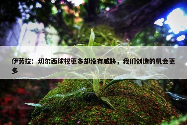 伊劳拉：切尔西球权更多却没有威胁，我们创造的机会更多