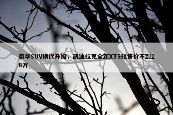 豪华SUV换代升级，凯迪拉克全新XT5预售价不到28万