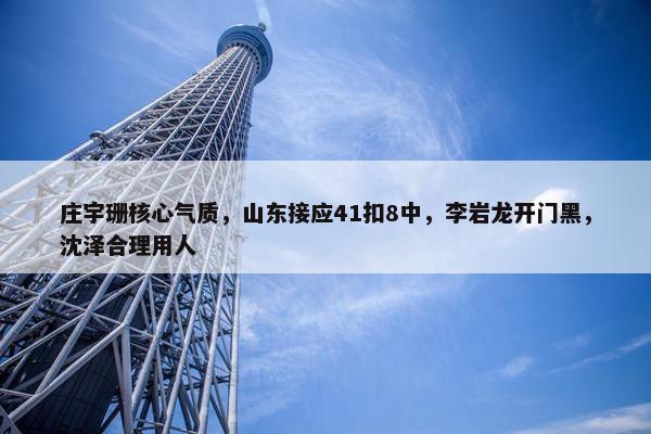 庄宇珊核心气质，山东接应41扣8中，李岩龙开门黑，沈泽合理用人