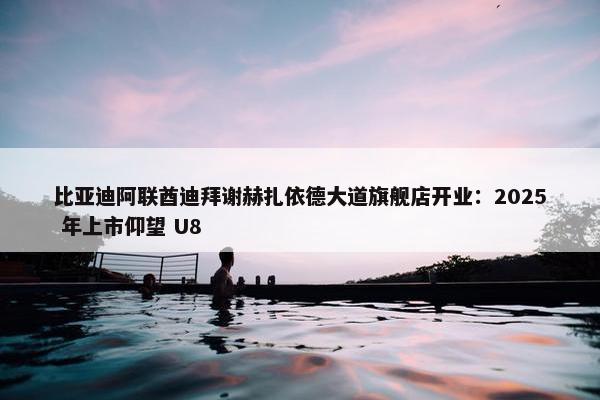 比亚迪阿联酋迪拜谢赫扎依德大道旗舰店开业：2025 年上市仰望 U8