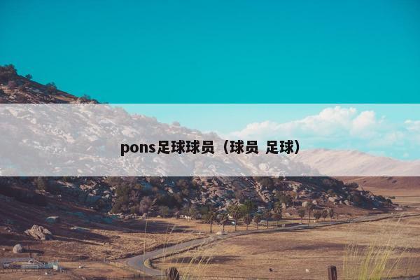 pons足球球员（球员 足球）