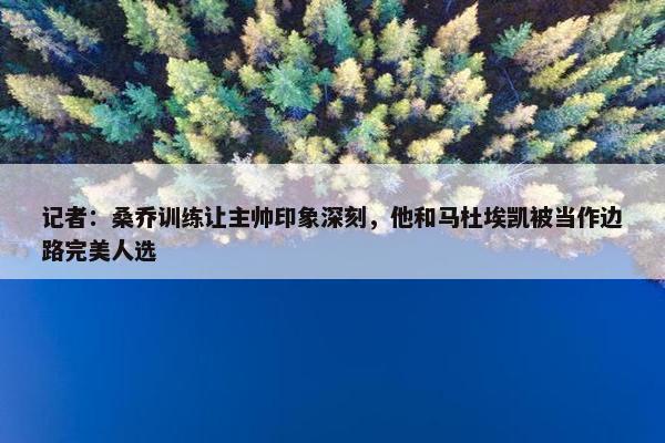 记者：桑乔训练让主帅印象深刻，他和马杜埃凯被当作边路完美人选