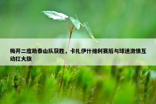 梅开二度助泰山队获胜，卡扎伊什维利赛后与球迷激情互动扛大旗