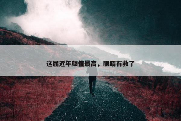 这届近年颜值最高，眼睛有救了