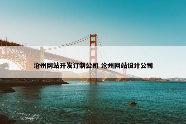 沧州网站开发订制公司 沧州网站设计公司