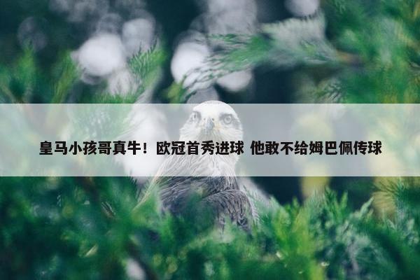 皇马小孩哥真牛！欧冠首秀进球 他敢不给姆巴佩传球