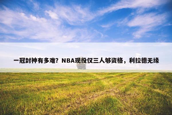 一冠封神有多难？NBA现役仅三人够资格，利拉德无缘