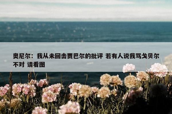 奥尼尔：我从未回击贾巴尔的批评 若有人说我骂戈贝尔不对 请看图