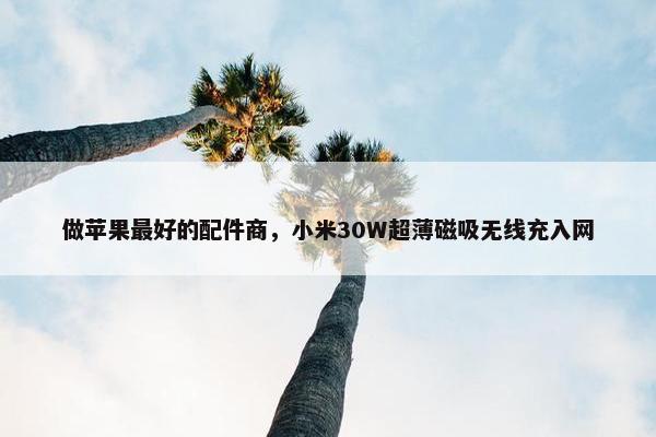 做苹果最好的配件商，小米30W超薄磁吸无线充入网