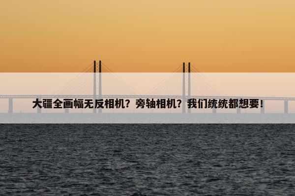 大疆全画幅无反相机？旁轴相机？我们统统都想要！