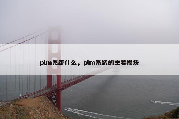 plm系统什么，plm系统的主要模块