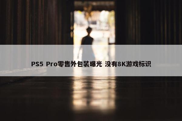 PS5 Pro零售外包装曝光 没有8K游戏标识