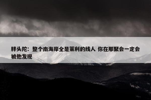 胖头陀：整个南海岸全是莱利的线人 你在那聚会一定会被他发现