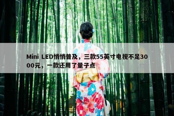 Mini LED悄悄普及，三款55英寸电视不足3000元，一款还用了量子点