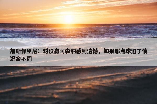 加斯佩里尼：对没赢阿森纳感到遗憾，如果那点球进了情况会不同