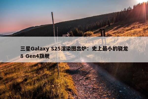 三星Galaxy S25渲染图出炉：史上最小的骁龙8 Gen4旗舰