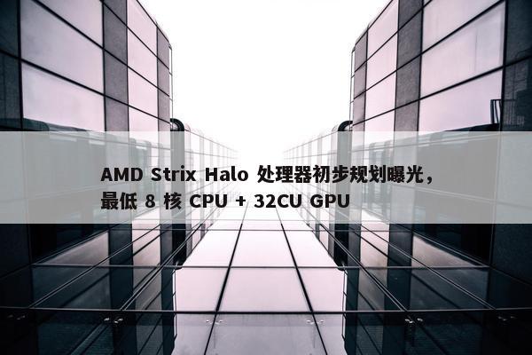 AMD Strix Halo 处理器初步规划曝光，最低 8 核 CPU + 32CU GPU