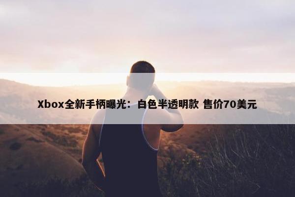 Xbox全新手柄曝光：白色半透明款 售价70美元