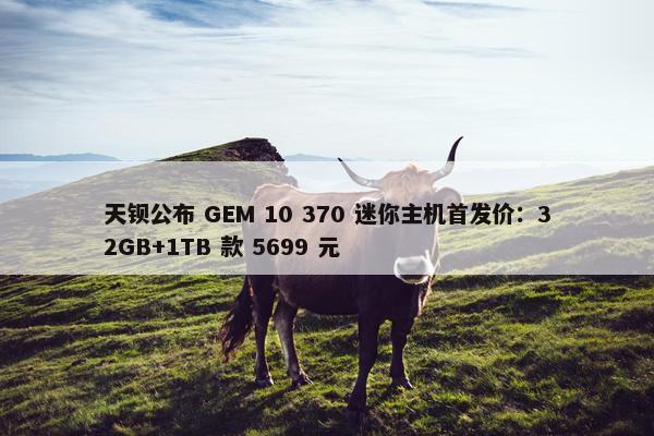 天钡公布 GEM 10 370 迷你主机首发价：32GB+1TB 款 5699 元