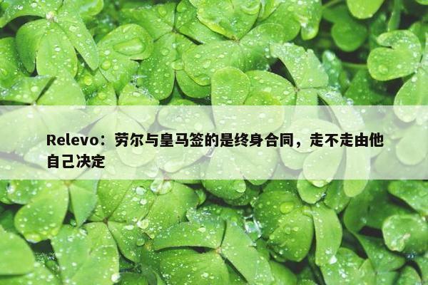 Relevo：劳尔与皇马签的是终身合同，走不走由他自己决定